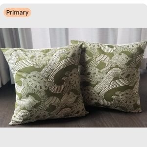 Green Hawaiian Turtle Pattern Decorative Throw Pillow Case Cover 18x18 HomeDecor